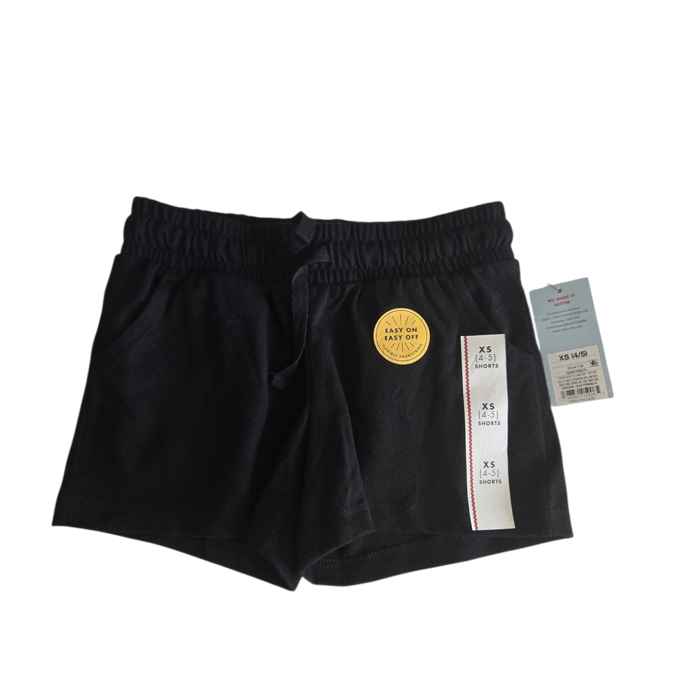 Cat & Jack Girls Knit Pull-On Shorts – Black, Size XS (4-5) NWT
